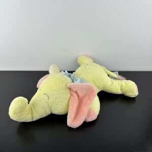 Russ Berrie RARE Yellow Pink Cuddle Elephant 13” Stars Moon Bow Plush Rattle